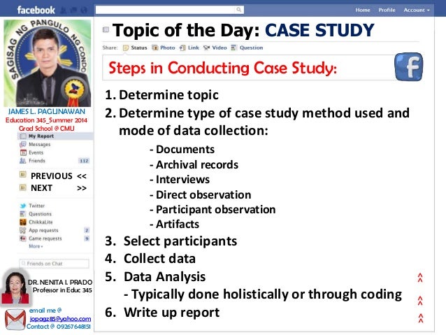 steps of case study method in psychology